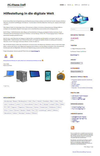 Navigation auf einer Website